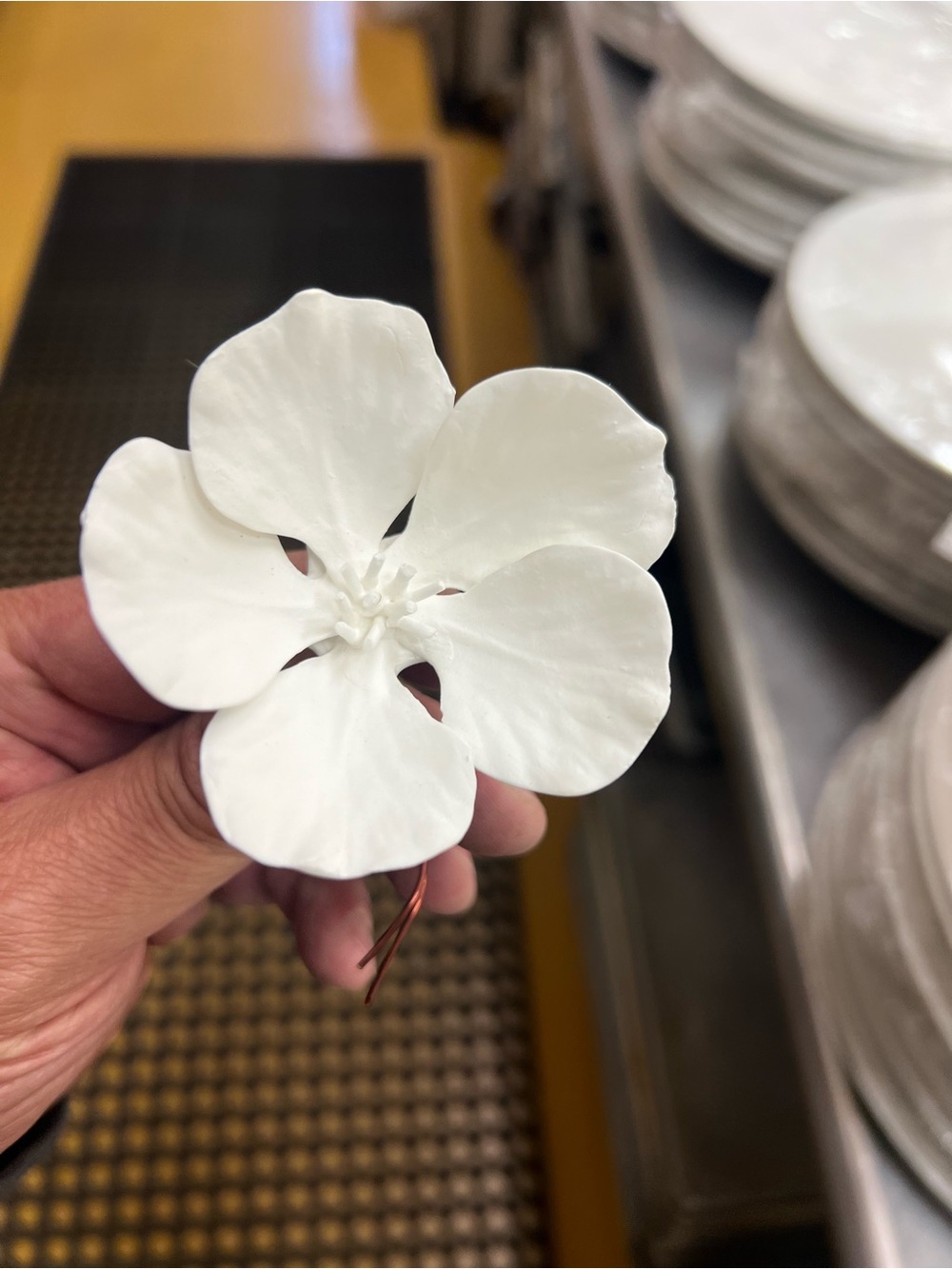 Roost Brand Wired White Porcelain Cherry Blossom